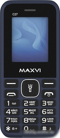 Кнопочный телефон Maxvi C27 (синий)
