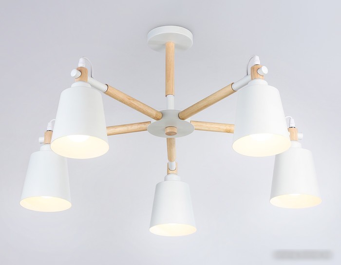Люстра средней высоты Ambrella TR82208/5 WH/LW