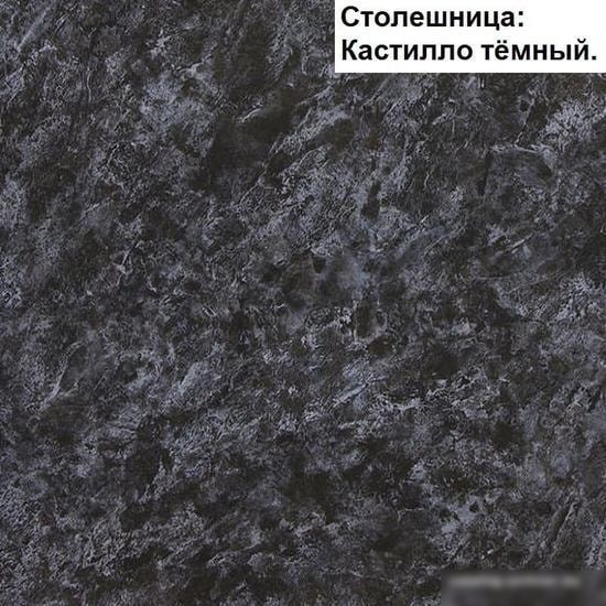 Угловая кухня Интерлиния Мила Матте 1.5x1.9 А левая (белый/белый/кастилло тёмный)