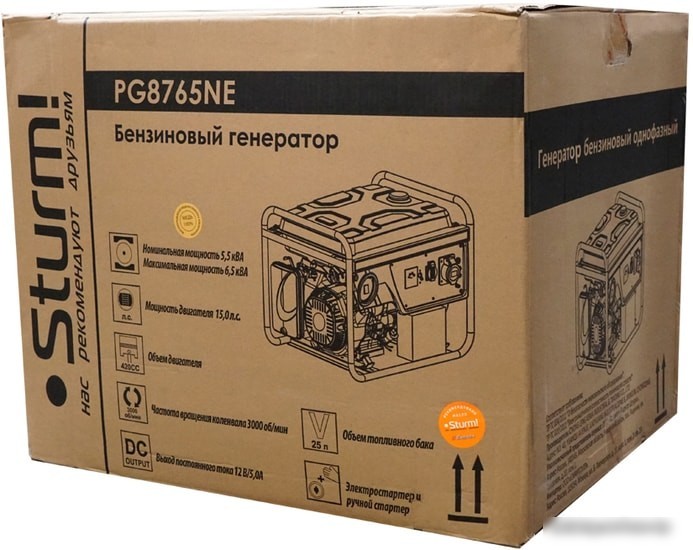 Бензиновый генератор Sturm PG8765NE