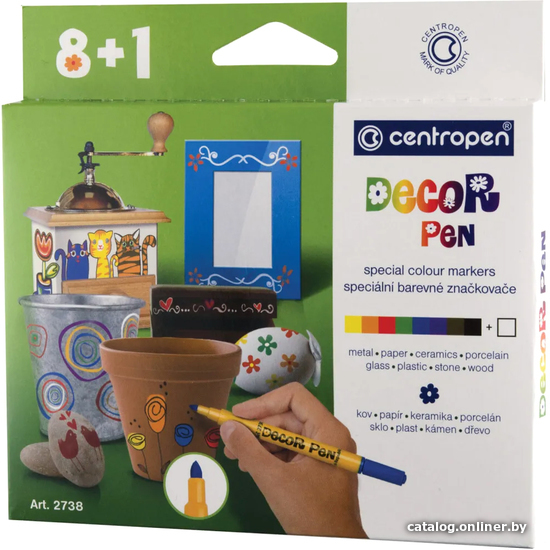 Набор маркеров Centropen Decor Pen 2738 5 2738 0901 (9 шт) Набор маркеров Centropen Decor Pen 2738 5 2738 0901 (9 шт)