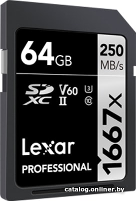 Карта памяти Lexar LSD64GCB1667 SDXC 64GB