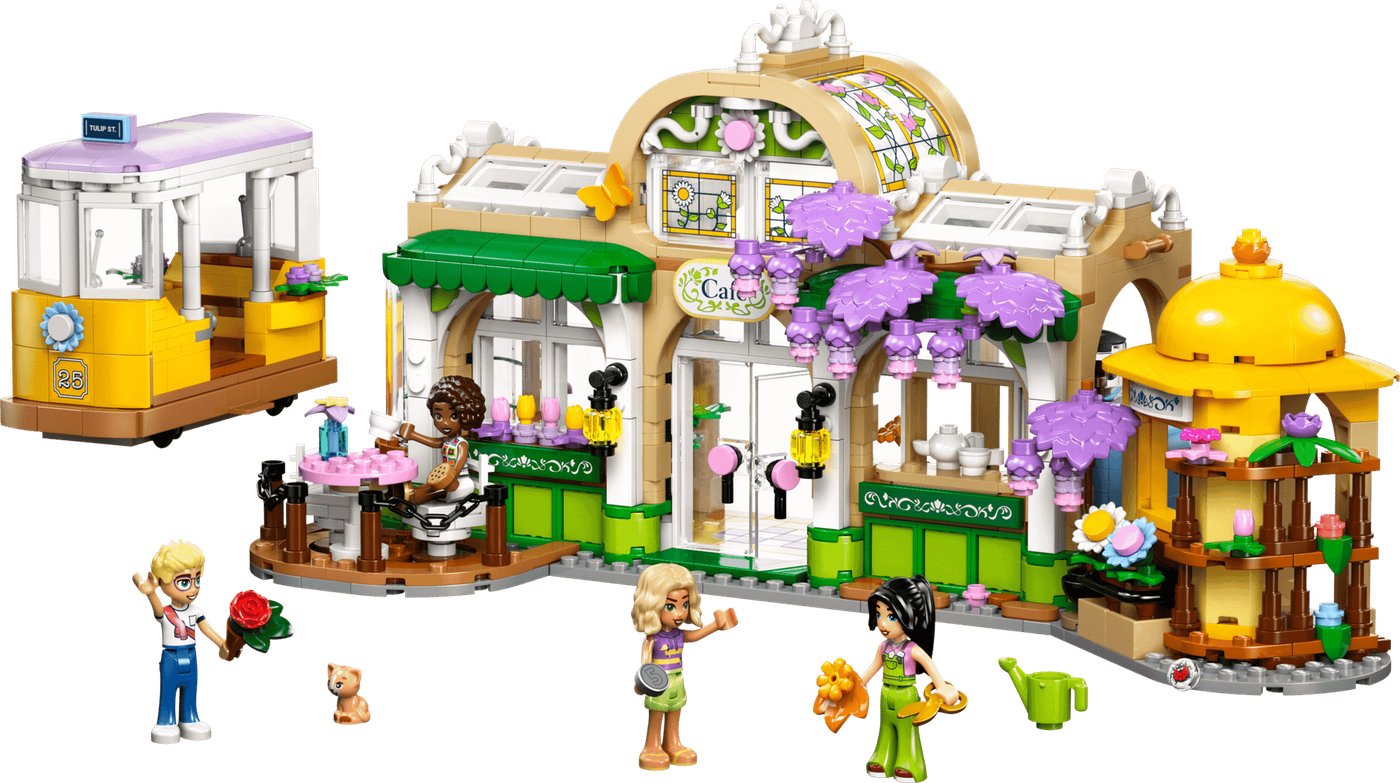 Конструктор LEGO Friends Кофейня с растениями и цветочный магазин 42671