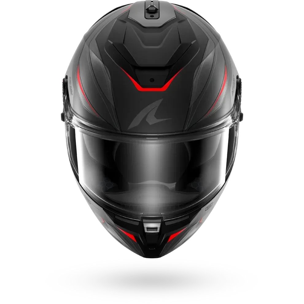 Мотошлем Shark Helmets Spartan GT Pro Carbon Mekarium HE1360E-DAR-M (M, черный матовый/антрацит/красный)