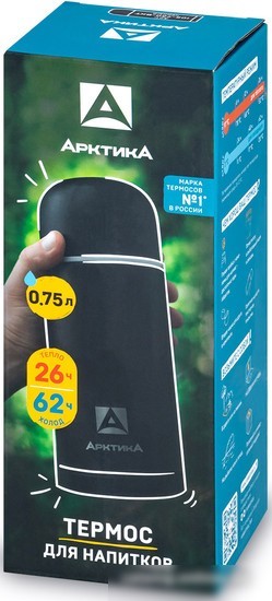 Термос Арктика 105-750-BKT 750мл (черный)