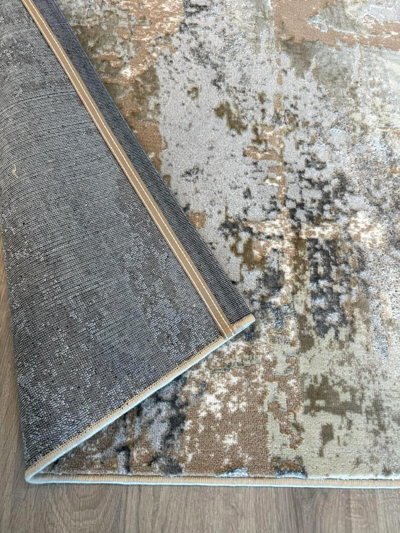 Ковер для жилой комнаты Radjab Carpet Бьянка Прямоугольник D056A 7667RK-B (1.6x3, Cream Shirink/Vizon Fdy)