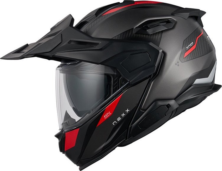 Мотошлем Nexx Helmets X.LFC Terra (XL, серый/красный)