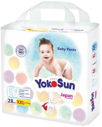 Трусики-подгузники YokoSun XXL 15-23 кг (28 шт)