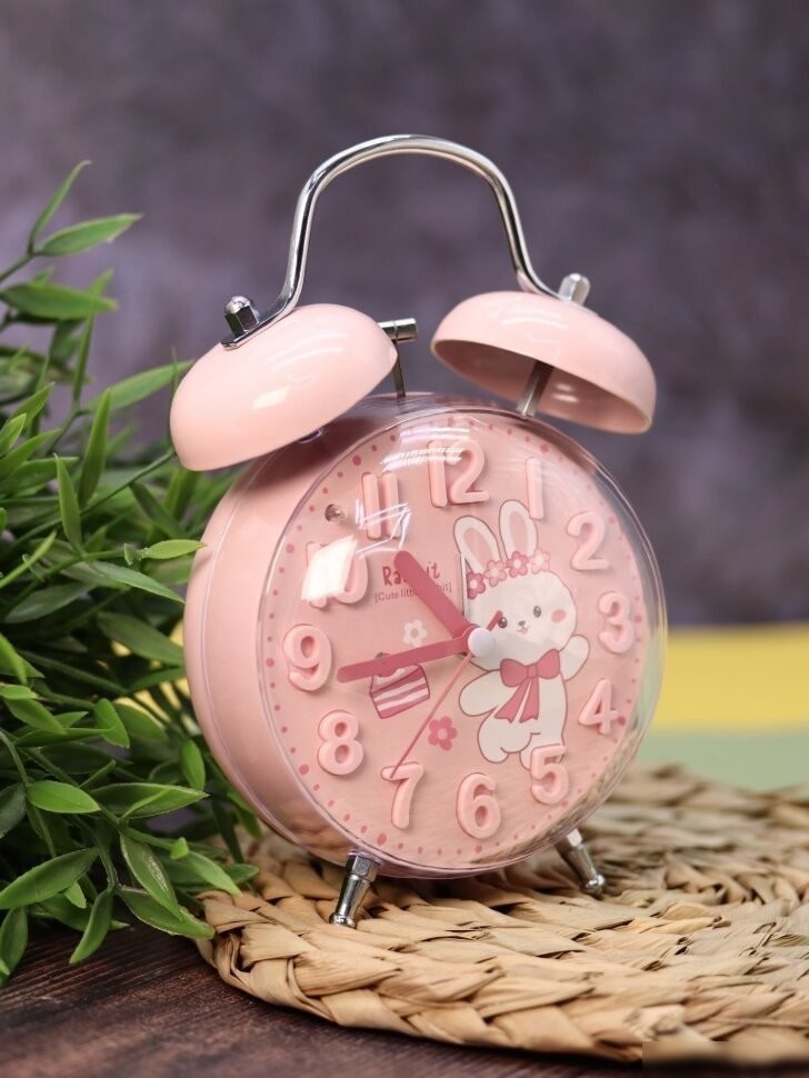 Настольные часы ILikeGift Clear wake-up with animals HL-5140-02 (pink bunny)