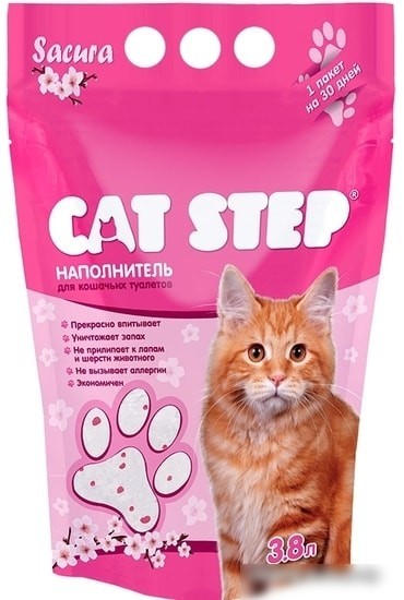 Наполнитель Cat Step Crystal Sacura 3.8 л