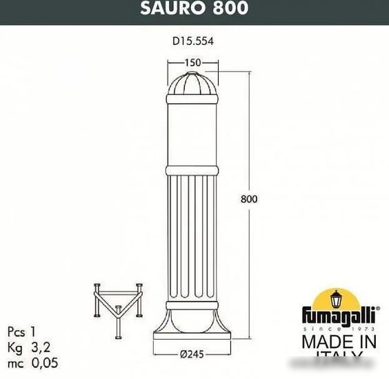 Садовый светильник Fumagalli Sauro FU_D15.554.000.AXF1R.FC1