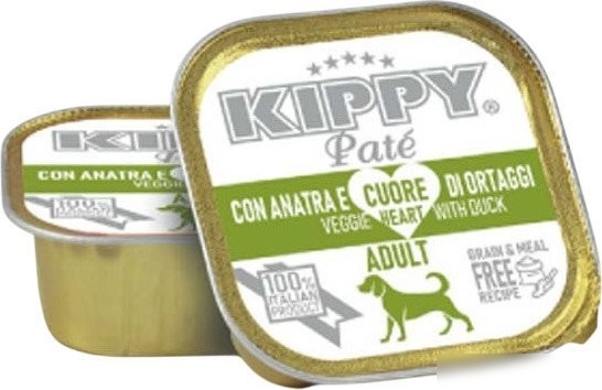 Консервированный корм для собак Kippy Паштет с уткой и овощами 150 г