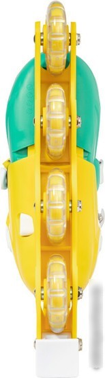 Роликовые коньки Ricos Kudo PW-128 M (р. 35-38, бирюзовый/желтый)