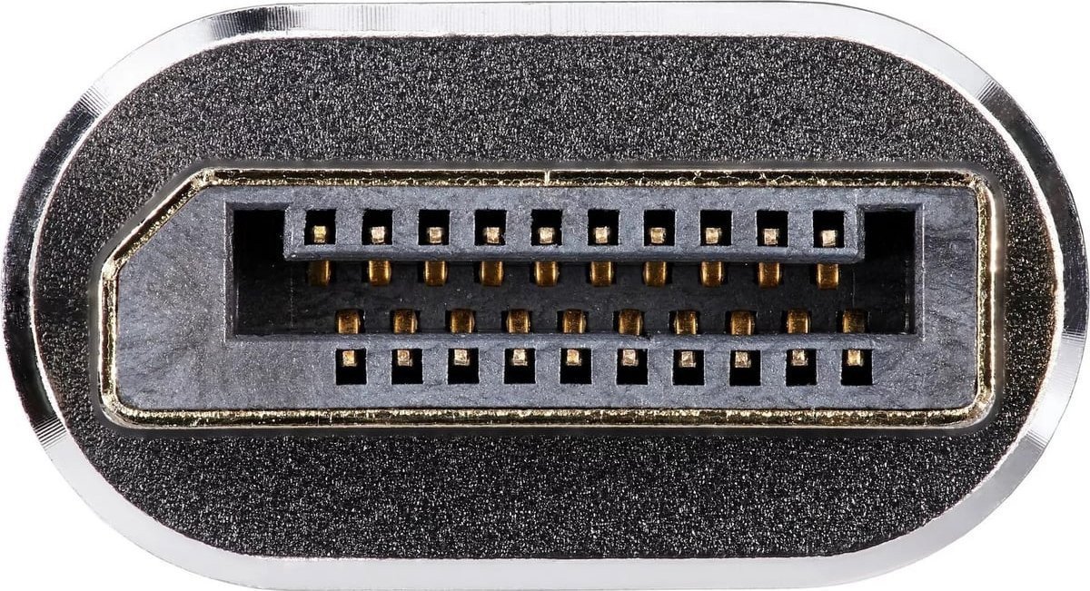 Кабель VCOM CU422VB-1.8 USB 3.1 Type C - DisplayPort (1.8 м, черный/серый)