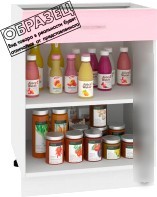 Шкаф напольный Кортекс-мебель Корнелия Лира НШ60р1ш без столешницы (дуб сонома)