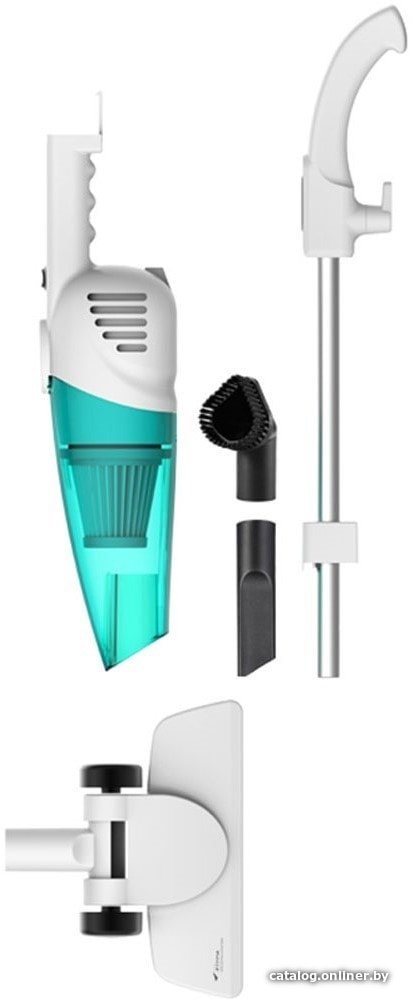 Пылесос Deerma DX118C (международная версия, белый/бирюзовый)