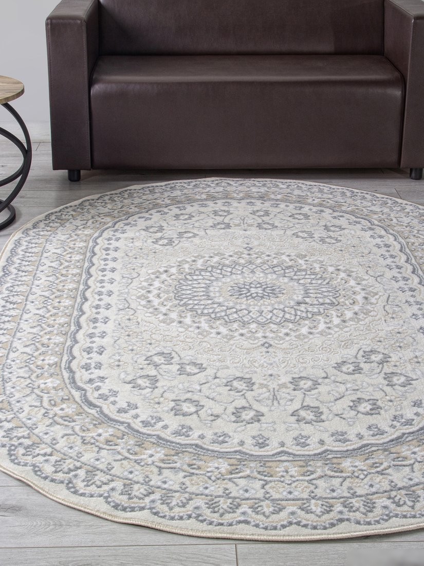 Ковер для жилой комнаты Merinos Cuba F399-OVAL-BEIGE (1х2)