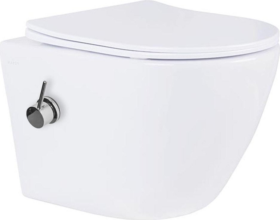 Унитаз подвесной Roxen Antares Bidet в комплекте с инсталляцией StounFix Dual Fresh 6 в 1 868587 (кнопка: сатин матовая)