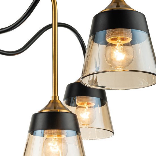 Подвесная люстра Escada 1147/8P (Black/Brass)