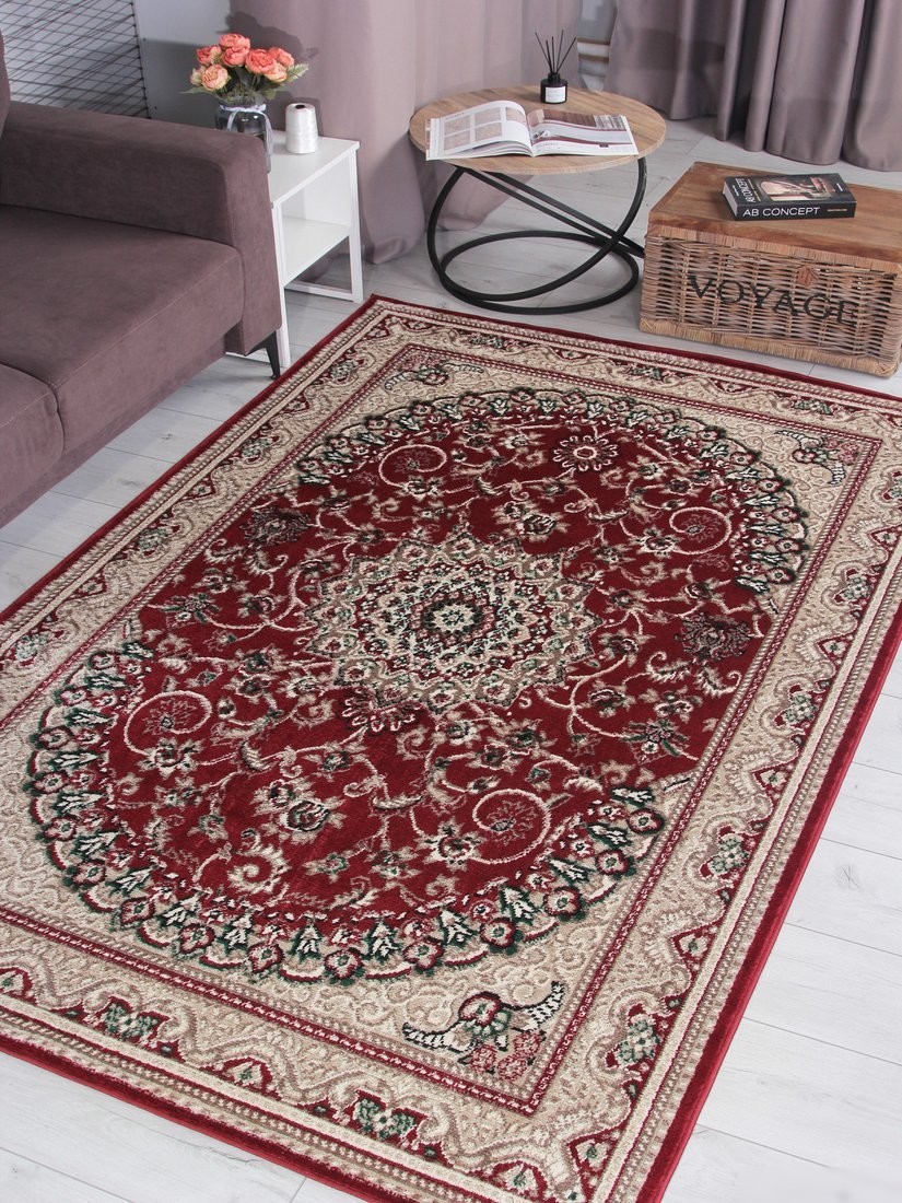 Ковер для жилой комнаты Merinos Darga F672-STAN-RED-CREAM (2x5)