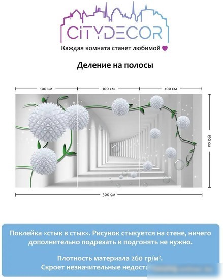 Фотообои Citydecor Абстракция 201 300x150