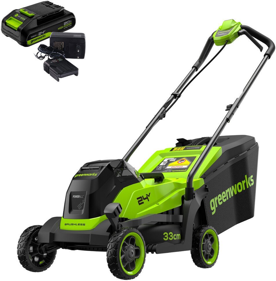 Газонокосилка Greenworks GD24LM331K2 2520607UA (с 1-им АКБ)