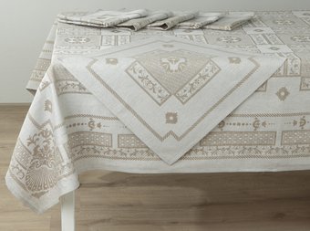 Скатерть Pole Kvetak (Беларускі лён) 153x153 24С9-ШР/уп.кор. (133 Гламур 208/сорт 1)