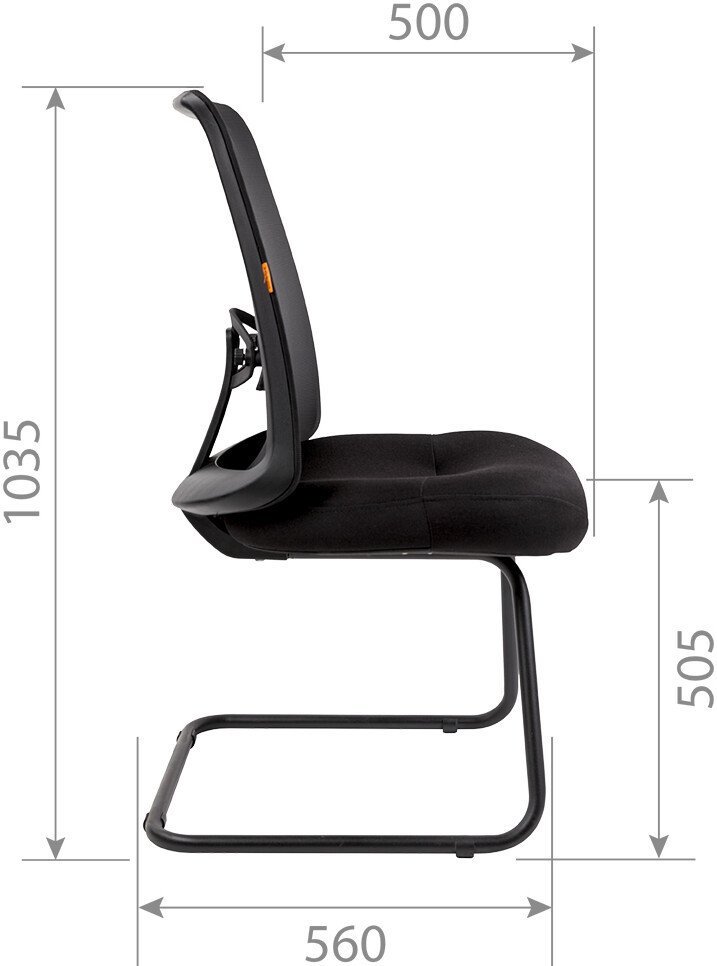 Офисный стул CHAIRMAN 535V (ткань черный/серый)