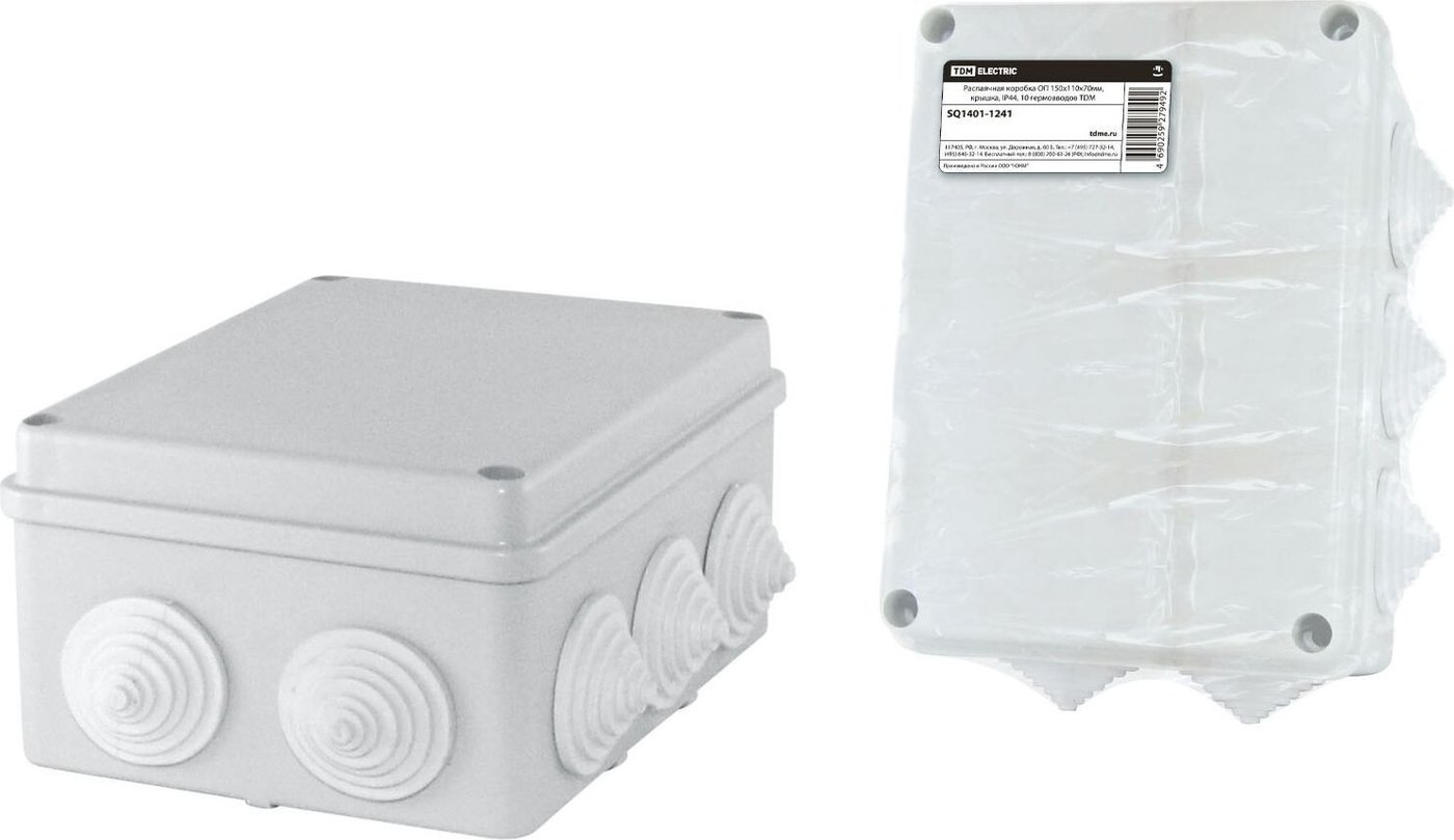 Накладная коробка TDM Electric SQ1401-1241 (белый)