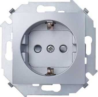Розетка Simon 1591432-033 (алюминий)