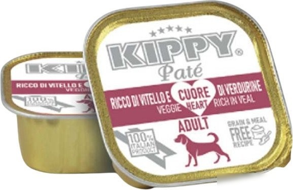 Консервированный корм для собак Kippy Паштет с телятиной и овощами 150 г