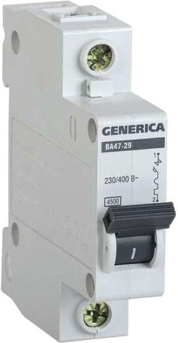 Выключатель автоматический Generica ВА 47-29 1Р 50А 4.5кА MVA25-1-050-C