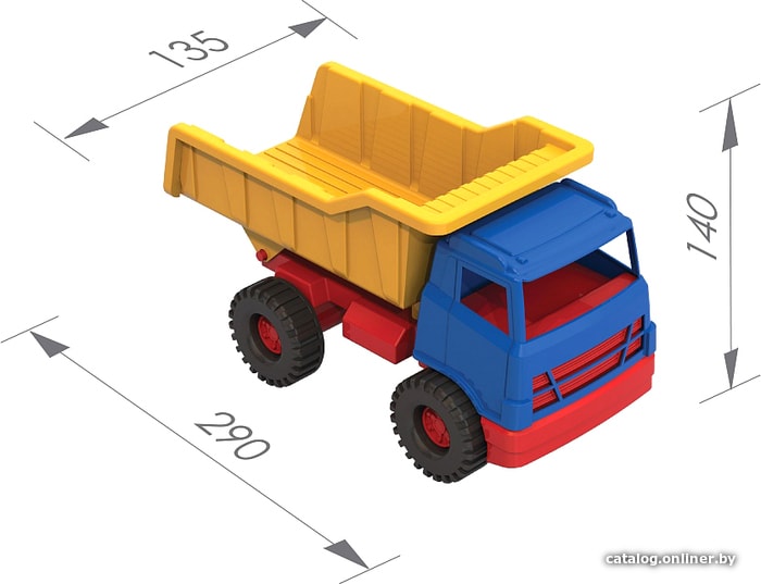 Игрушечный транспорт Нордпласт Грузовик Медвежонок 431302 (красный/синий/желтый)