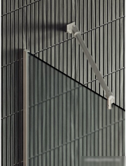 Душевая стенка MaybahGlass 195x119 MGD-719-5у (сатин стекло/хром матовый)