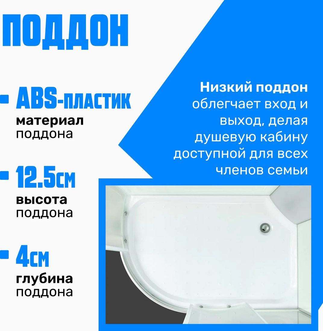 Душевой поддон Saniteco SN-120R ПУ (120x80)