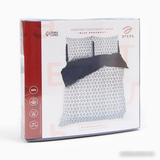 Постельное белье Этель Blue Ornament Евро 9947000