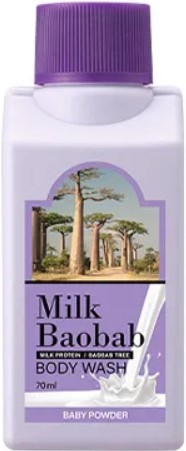 Milk Baobab Гель для душа Body Wash Baby Powder Travel Edition 70 мл