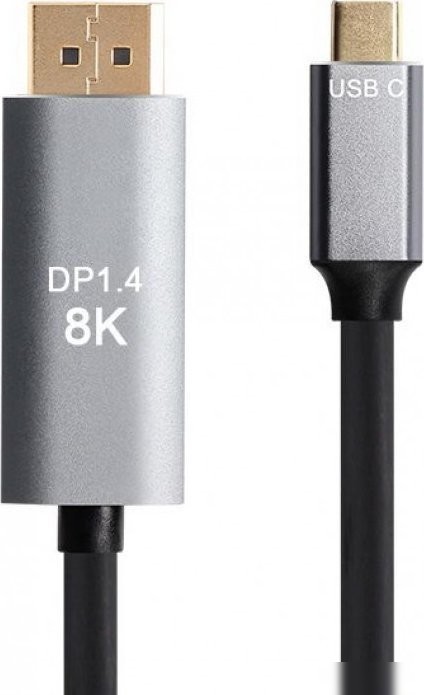 Адаптер VCOM CU480MC-1.8M DisplayPort - USB 3.2 Gen1 Type-C (nan м, черный)