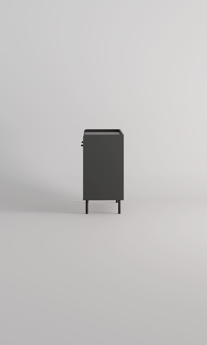 Тумба Anrex Soho 2D2S (графит/мрамор/дарк грей)