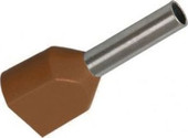 Наконечник-гильза для кабеля General Lighting НГИ2 GNGI-E2-2x1.5-8 (коричневый, 100 шт)
