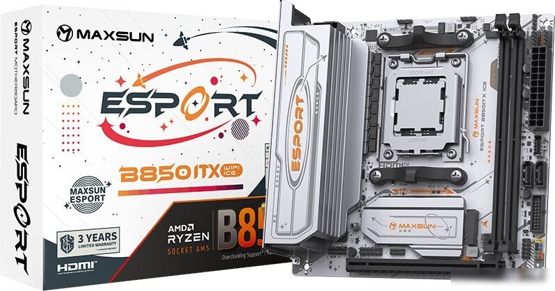Материнская плата Maxsun eSport B850ITX WiFi Ice