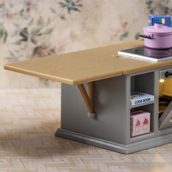 Мебель для кукольного домика Lundby Кухонный остров и холодильник 60201800