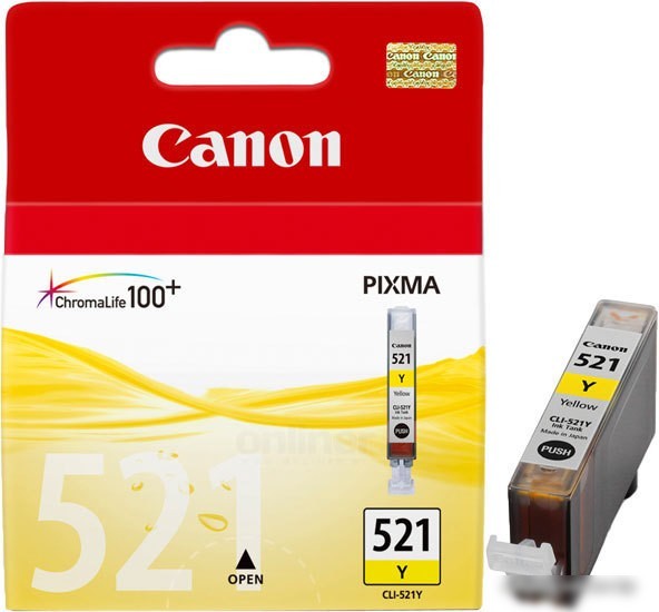 Картридж-чернильница (ПЗК) Canon CLI-521 Yellow