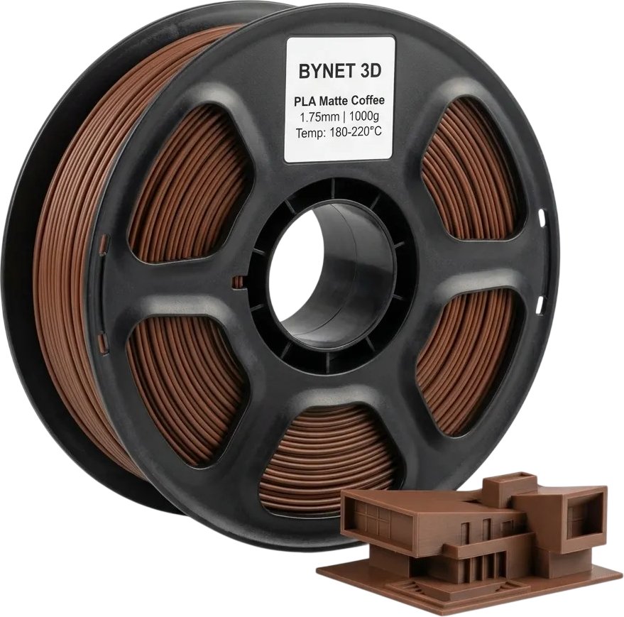 Филамент BYNET3D PLA BN_PLA20_CE (Matte Coffee)