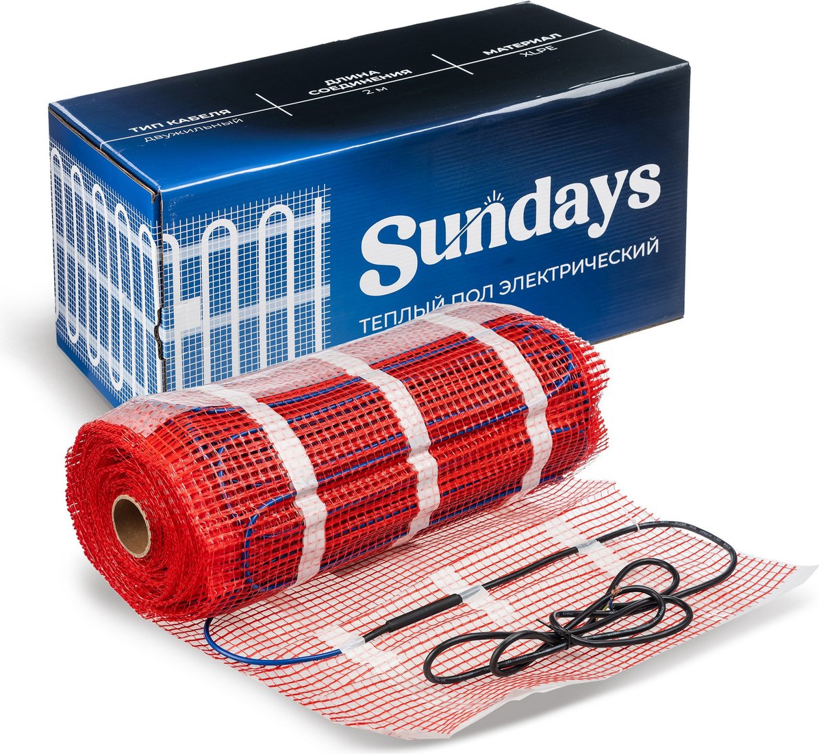 Нагревательный мат Sundays 1200Вт (8м2)