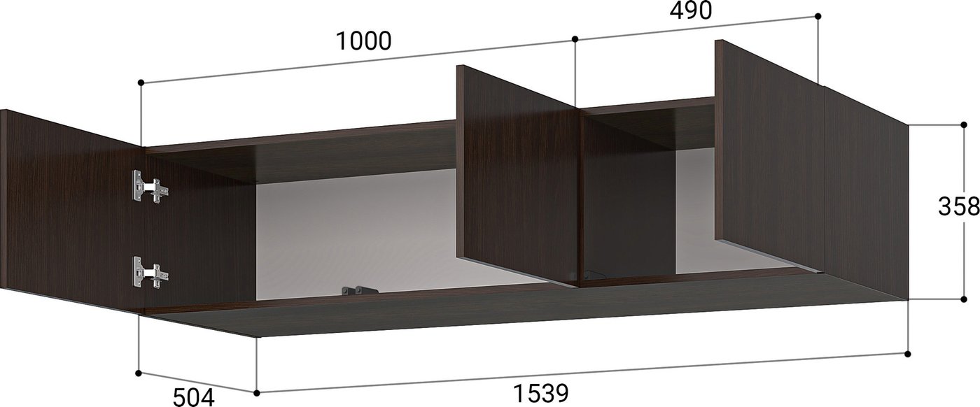 Антресоль Involux Престон 226H022_A (венге)