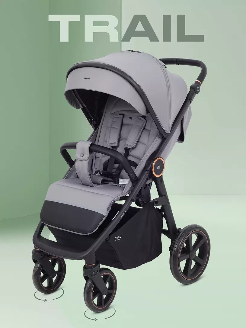 Коляска прогулочная «книга» MOWbaby Trail 2025 MB090 (бежевый)