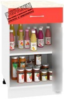 Шкаф напольный Кортекс-мебель Корнелия Лира НШ50р1ш (капучино/королевский опал)