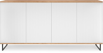 Тумба Shtabe Royal 5057 эко (белый/дуб кантри золотой/черный)
