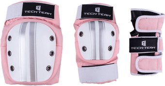 Комплект защиты Tech Team Safe fit adult 2.0 NN012055 (M, розовый)